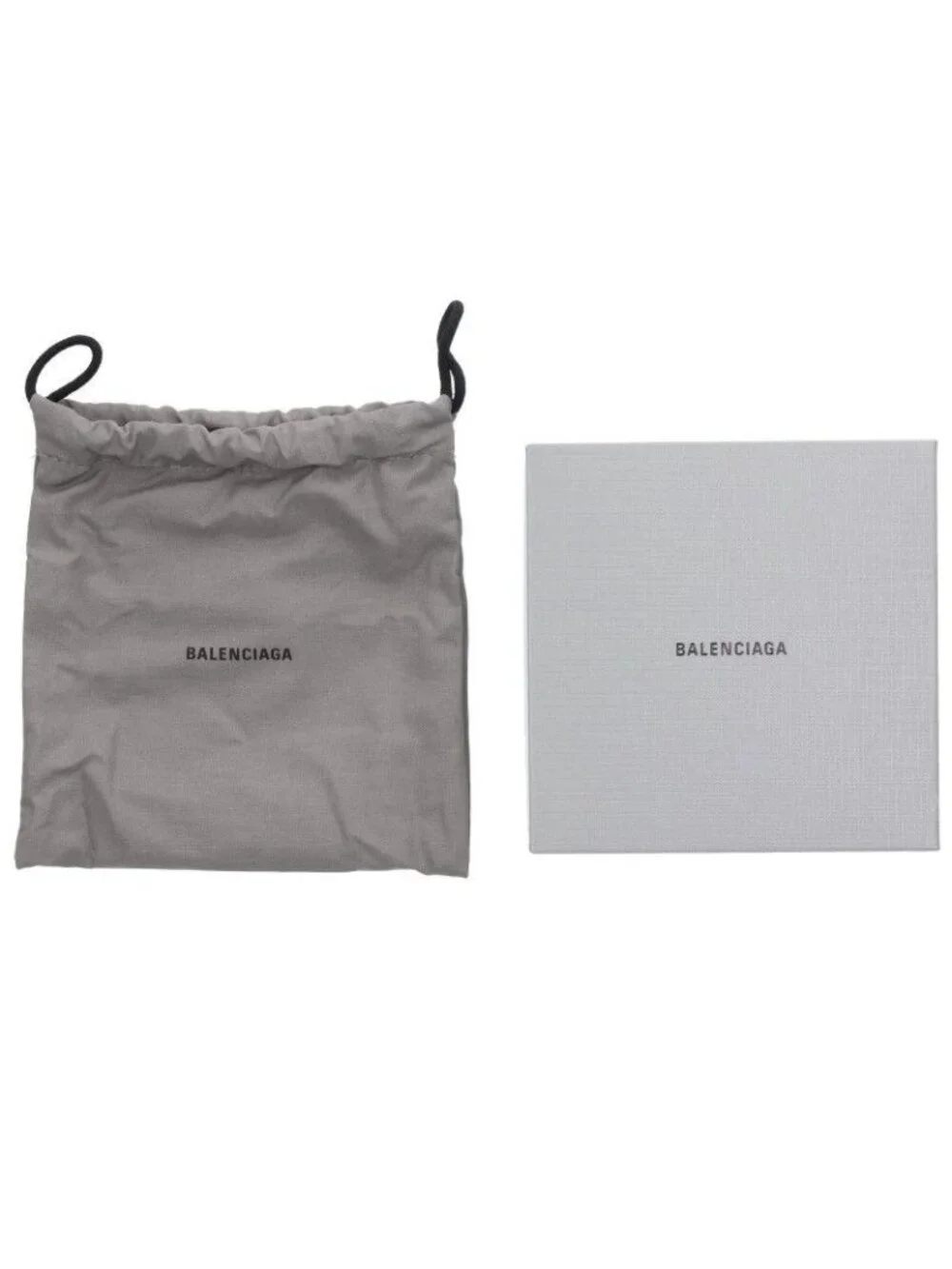 Balenciaga Cash Square Folded Planet Earth Bifold Leather Wallet